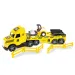 Magic Truck Technic: Ciężarówka z walcem drogowym i światłem 80 cm - Wader