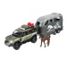 Majorette: Land Rover z przyczepą do przewozu koni z światłem i dźwiękiem - Simba Toys