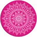 Mandala fuksja-biały zestaw 8 papierowych talerzy, 23 cm