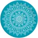 Mandala niebiesko-białe talerze papierowe, zestaw 8 sztuk, 23 cm