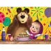 Masza i Niedźwiedź 2 w 1 maxi podłogowe puzzle i kolorowanka 4x48 elementów 35x25 cm - Lisciani