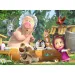 Masza i Niedźwiedź kąpiel maxi puzzle podłogowe 24 elementy 70x50 cm - Lisciani