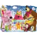 Masza i Niedźwiedź malowanie z przyjaciółmi 60-elementowe maxi puzzle podłogowe 70x50cm - Lisciani