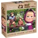 Masza i Niedźwiedź nad jeziorem 2 w 1, puzzle maxi Eco 24 elementy i kolorowanka 70x50 cm - Lisciani