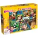 Masza i Niedźwiedź, obrazki 2 w 1, maxi puzzle podłogowe 35 elementów i kolorowanka 70x50 cm – Lisciani