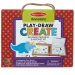 Melissa &amp; Doug: Zestaw kreatywny z dinozaurami do rysowania zmywalnego i zabawy magnetycznej