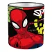 Metalowy cylindryczny pojemnik na przybory biurowe z motywem Spider-Mana 10x11 cm