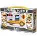Mini kostka bajkowa z maszynami budowlanymi 6 szt. - D-toys