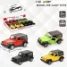 Model samochodu Jeep Wrangler z metalową karoserią w skali 1/32, dostępny w różnych wersjach.
