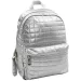 Must... Pearl srebrny pikowany plecak szkolny 26x14x36 cm
