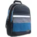 Must: Niebiesko-czarny plecak szkolny 2 w 1 z czterema przegrodami, 47x25x33 cm