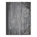 Must: Szara teczka z gumką w drewniany wzór 25x35 cm