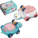 Muzyczny i świecący telefon dla dzieci w kształcie żółwia, dostępny w dwóch wersjach, 20 cm.