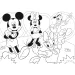 Myszka Miki 2 w 1 puzzle 24-elementowe i kolorowanka 35x25 cm - Lisciani