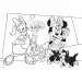 Myszka Minnie 2 w 1 maxi puzzle 2x24 elementów i kolorowanka 50x35 cm - Lisciani
