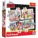 Myszka Minnie i przyjaciele 12, 15, 20, 24-elementowe puzzle 4 w 1 - Trefl