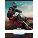 Nebulo: Zszyty zeszyt w kratkę z motywem motocrossu 87-32 A/4