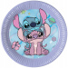 Papierowe talerzyki Disney Stitch i Angel, zestaw 8 szt., 20 cm