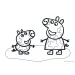 Peppa Pig i przyjaciele kreatywny szkicownik do kolorowania z naklejkami i szablonem w kilku wariantach