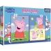 Peppa Świnka dwustronna 4 w 1 Baby Maxi puzzle 2x10 elementów - Trefl
