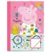 Peppa świnka jeździ na rowerze, gumowa teczka 25x35 cm