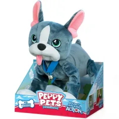 Peppy Pets: pluszowy buldog francuski z smyczą 28 cm zdjęcie 1