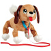 Peppy Pups: Brązowy pluszowy piesek z smyczą 28 cm