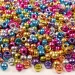 PlayBox: Kolorowe koraliki cylindryczne w kolorach metalicznych, opakowanie 1000 sztuk