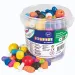 PlayBox: Kolorowy drewniany zestaw koralików do nawlekania w wiaderku 190g