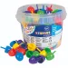 PlayBox: Kolorowy duży zestaw mozaikowych pinezek 125 sztuk w wiaderku, 2 cm