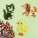 PlayBox: Zestaw 4 płytek z motywami zwierząt do koralików MIDI 5 mm (koraliki do prasowania) zdjęcie 3