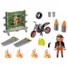Playmobil: Zestaw startowy - Motocykl kaskaderski z płonącą obręczą (71256)