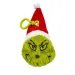 Pluszowy breloczek Grinch z czapką Mikołaja, 8 cm