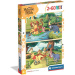 Przygody Kubusia Puchatka 2 x 60 elementów Supercolor puzzle - Clementoni