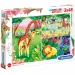 Przyjaciele dżungli Supercolor 3 w 1 puzzle 3x48 sztuk - Clementoni