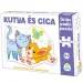 Puzzle podłogowe z motywem psa i kota, 12 elementów.