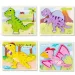 Puzzle w kształcie dinozaura w różnych wariantach