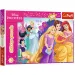 Puzzle z brokatem z księżniczkami Disneya, 100 elementów - Trefl