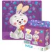 Puzzle z króliczkiem, 16 elementów i kolorowanka