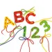 Quercetti: Montessori ABC+123 nawlekanka edukacyjna