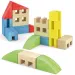 Quercetti: ToyTown Premium 22-elementowy drewniany zestaw konstrukcyjny