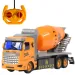 RC Zdalnie sterowana betoniarka – mieszalnik, ciężarówka budowlana z oświetleniem, skala 1/48, 27MHz, 20cm.