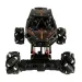 RC Zdalnie sterowany Jeep Cross Country z bocznym ruchem, zawieszeniem sprężynowym i efektami świetlnymi 21 cm 2,4 GHz