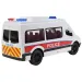 RC Zdalnie sterowany biały policyjny bus z efektami świetlnymi 2,4GHz w skali 1:12 o długości 30cm