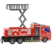 RC Zdalnie sterowany wóz strażacki z podnośnikiem koszowym z efektami świetlnymi, skala 1/48, 18 cm