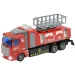 RC Zdalnie sterowany wóz strażacki z podnośnikiem koszowym z efektami świetlnymi, skala 1/48, 18 cm