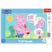 Rodzinna zabawa Świnki Peppy 15-elementowe puzzle z ramką - Trefl