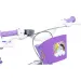Rower dla dzieci Unicorn Academy 16” z koszykiem i fotelikiem dla lalki w kolorze fioletowo-białym – Dino Bikes