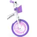 Rower dla dzieci Unicorn Academy 16” z koszykiem i fotelikiem dla lalki w kolorze fioletowo-białym – Dino Bikes
