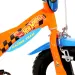 Rower dziecięcy Hot Wheels 12” z koszykiem na bidon i bocznymi kółkami w kolorze pomarańczowo-czarnym – rower Dino Bikes